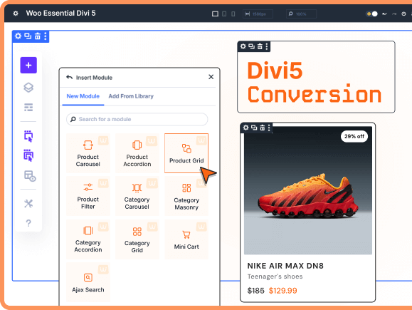 Woo Essential Divi5 Main Container image